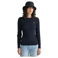 Produktbild: Gant Damen Stretch Cotton Cable C-Neck Pullover, Evening Blue, XL EU