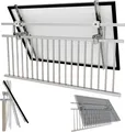 Produktbild: Halterung Balkonkraftwerk für das Geländer rund und eckig Halterungen Solarmodul Balkongeländer bis 6 cm x 6 cm Befestigung Photovoltaik am Handlauf