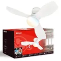 Produktbild: Briloner Deckenventilator Mit Licht Fernbedienung Ø60x19cm 15w 1700lm 3000k-6500k Warmweiß Bis Tageslichtweiß Dc-motor Weiß - Ventilator Lampe Schlafzimmer Wohnzimmer