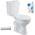 Produktbild: Belvit - Stand-wc + Keramik-spülkasten + Deckel Waagerecht Wand-anschluss
