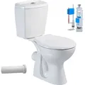 Produktbild: Belvit - Stand-wc + Keramik-spülkasten + Deckel Waagerecht Wand-anschluss