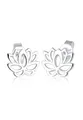 Produktbild: Ohrringe Damen Lotusblumen Motiv Verspielt in 925 Sterling Silber