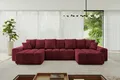 Produktbild: ALTDECOR Ecksofa in U-Form mit Schlaffunktion und Bettkasten ENIL-U 401x189x68 Bordeauxrot - Corner Sofa Bett Eckcouch Couch L-Form Schlafcouch Ausziehbar Wohnlandschaft Schlafsofa Cauchsofa