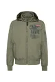 Produktbild: Camp David Herren Stone Washed Blouson mit Kapuze und Artworks Sage Green 4XL