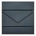 Produktbild: SONGMICS XXL Briefkasten, Postkasten, Zeitungsfach, V-förmiges Sichtfenster, Schloss, modern, einfache Montage, anthrazit GMB054G01