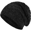 Produktbild: Compagno Gefütterte Mütze Herren Damen Wintermütze Beanie Strickmütze Winter Weihnachten Haube Hat Cap Männer Frauen