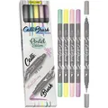 Produktbild: Online Brush-Pen 19079 Calli.Brush Double Tip, Pastell, Pinsel- und Kalligrafiespitze, 5 Stück