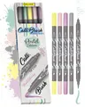 Produktbild: Online Brush-Pen Set Calli.Brush Pastel I 5 Double-Tip Pinselstifte mit Kalligrafie-Spitze & Pinselspitze I Ungiftige Handlettering Stifte als Kalligraphie Set für Bullet Journals, Aquarell, Mandalas