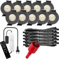 Produktbild: S-Polylight PREMIUM Mini LED- Einbauspots Kaltweiß 6.000K, DIMMBAR, IP65, FUNK 3W LED Einbaustrahler Terrassenüberdachung, Terrassenbeleuchtung, ... - Grau