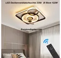 Produktbild: Eurotondisplay Deckenventilator LED Beleuchtung mit Deckenventilator Deckenleuchte mit Fernbedienung, Lichtfarbe- und Helligkeit stufenlos einstellbar