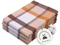 Produktbild: ZOLLNER 4er Set Geschirrtücher Baumwolle in 50x70 cm - saugstarke und robuste Küchentücher - waschbar bis 60°C – in braun kariert - Gastronomiequalität - Oeko Tex® Zertifiziert