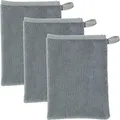 Produktbild: Erwin Müller Microfaser Abschminkhandschuhe grau Größe 15x21 cm, Make-up Entferner, Gesichtsreinigung 3er-Pack - umweltfreundlich, wiederverwendbar, waschbar