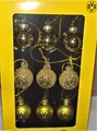 Produktbild: BVB Mini Weihnachtskugeln 9er-Set Borussia Dortmund  Glas Metall Neu,OVP,Lizenz