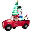 Produktbild: Costway Aufblasbarer Weihnachtsmann Fährt EIN Auto LED