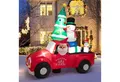 Produktbild: COSTWAY Weihnachtsfigur, aufblasbarer Weihnachtstruck mit LEDs & Luftgebläse
