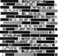 Produktbild: Mosaikfliesen Edelstahl Glas Wandbelag Wand Dekor Schwarz Silber Fliesenspiegel