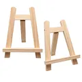 Produktbild: 2 Stück Mini Staffeleien Holz (15 x 20 cm), Kleine Staffelei Holz für Bilder, Tischstaffelei Klein für Ausstellung von Malerei, Zeichnung, Bilderrahmen