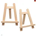 Produktbild: 2 Stück Mini Staffeleien Holz (15 x 20 cm), Kleine Staffelei Holz für Bilder, T