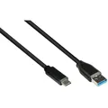 Produktbild: Alcasa 2831-AC005S USB Kabel USB 3.2 Gen 2 (3.1 Gen 2) 0,5 m USB A USB C 10 Gbit/s Schwarz