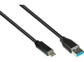 Produktbild: Kabel USB 3.2, A/USB-C, schw., 0,5m