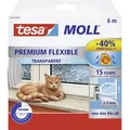 Produktbild: Tesa - Moll Premium Flexible - Selbstklebende Silikondichtung Zum Isolieren Von Spalten An Fenstern Und Türen - Transparent - 6 M X 9 Mm X 7 Mm