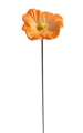 Produktbild: finehomegarden Gartenstecker 2x Blüte Keramik orange Gartenstecker Insektentränke Ø10cm Stab 48cm (Set, 2-St., 2 tlg) Stecker Blütenstecker Garten