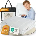 Produktbild: LUNOVA Gewichtsdecke Kinder 4kg 135x200cm - Oekotex-Baumwolle Waschbar Therapiedecke WeightedBlanket