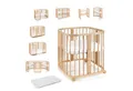 Produktbild: Waldin Babybett Mobiles Babybett aus Holz 7in1 mit Matratze, mitwachsend