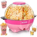 Produktbild: KESSER® Popcornmaschine: 800W Popcornmaker - 5,5l großer Inhalt, Antihaftbeschichtung, Deckel & Servierschale, für Öl/Butter/Zucker, Stille & Schnelle, abnehmbare Heizfläche, inkl. Popcornbecher