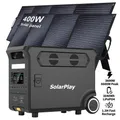 Produktbild: SolarPlay Q3600 Tragbare Powerstation 3840Wh Generator mit 2 Pcs Sonnenkollektor