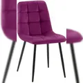Produktbild: CLP Esszimmerstuhl Antibes Samt lila
