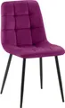 Produktbild: CLP Esszimmerstuhl Antibes Samt gesteppt | 150 kg Tragkraft | Ohne Armlehne,lila