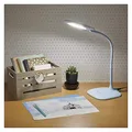 Produktbild: EMOS dimmbare LED Tischlampe STELLA 6,5W, Helligkeit max. 400lm, Lichtfarbe 4000K, flexibler Arm, 1,7m Netzkabel mit EURO-Adapter, CRI>80, Leuchtdauer 30000 h, blau