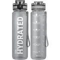 Produktbild: Sport Trinkflasche BPA-frei 1L Auslaufsicher Camping Yoga Grau 32oz
