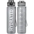 Produktbild: Sport Trinkflasche BPA-frei Tritan 1L Auslaufsicher Grau_nb