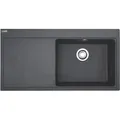 Produktbild: FRANKE MYTHOS MTG 611 Einbauspüle / Fraganit / Onyx / Becken Rechts / Druckknopf / 60 cm - Schwarz