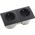 Produktbild: Berker Doppelsteckdose Integro Flow | inkl. Sekundärleitung, Kunststoff anthrazit matt