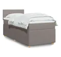 Produktbild: vidaXL Boxspringbett, Boxspringbett mit Matratze Taupe 80x200 cm Stoff