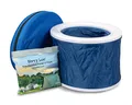 Produktbild: Bivvy Loo Tragbare Camping WC -Campingtoilette - Festival WC - Angeln Toilette - Outdoor Camping WC - Falten weg Wohnung - Unterstützt über 150kg - Camping Toilette - Portable Toilette (Blue)