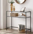 Produktbild: VASAGLE Konsolentisch, Beistelltisch, mit 2 Ablagen, Breite 100 cm, Hartglas