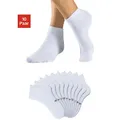 Produktbild: Kurzsocken H.I.S, Herren, Gr. 35-38, weiß (10x weiß), Baumwollmischung, unifarben, elastisch, Socken, mit eingestrickten Symbolen