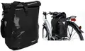Produktbild: FISCHER Fahrrad-Gepäckträgertasche Kurier, schwarz aus strapazierfähiger, wasserundurchlässiger Tarpaulin - 1 Stück (50645)