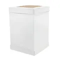 Produktbild: KAPAK Tortenkarton Weiß mit Sichtfenster 34x34x45 cm - Extra hohe Tortenbox für mehrstöckige Hochzeitstorten - Stabile Tortentransportbox aus Wellpappe - Kuchen Transportbox