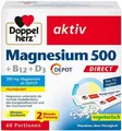 Produktbild: Doppelherz Magnesium 500 + B12 + D3 Depot direct 60 Portionen