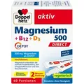Produktbild: DOPPELHERZ Magnesium 500+B12+D3 Depot DIRECT Pell. 60 St