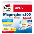 Produktbild: Doppelherz Magnesium 500+B12+D3 Direct Depot 60 Portionen Zitronen-Geschmack