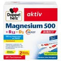 Produktbild: Magnesium 500 + B12 +D3 Direct 60 Portionen Depot-Pellets mit Zitronen-Geschmack