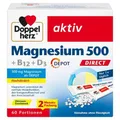 Produktbild: 2x DOPPELHERZ Magnesium 500+B12+D3 Depot DIRECT Pell. 60 ST