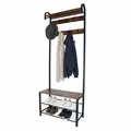 Produktbild: Relaxdays Garderobe, Mehrfarbig, Metall, Holzwerkstoff, 69x182x30 cm, Garderobe, Garderobenständer