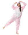 Produktbild: Katara Partyanzug Bauernhoftiere Jumpsuit Kostüm für Erwachsene S-XL, Karneval - Kostüm, Kigurumi - Schweinchen rosa S (145-155cm)